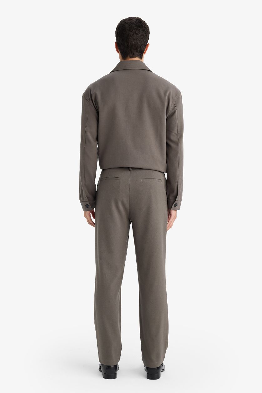 Мужчины Темный хаки Брюки Straight Fit