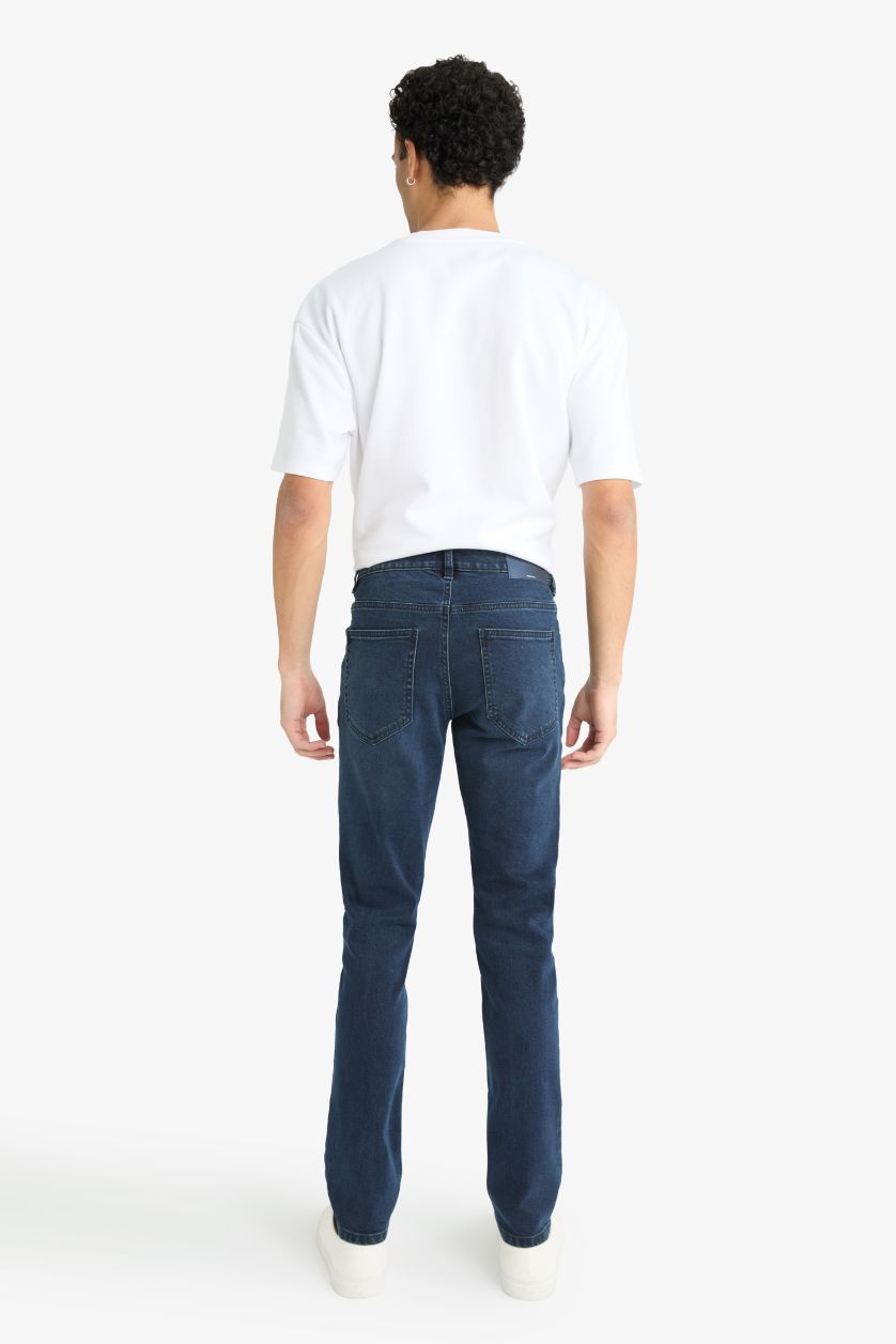 MAN Blue Black Pedro Slim Fit Faded Effect Jeans