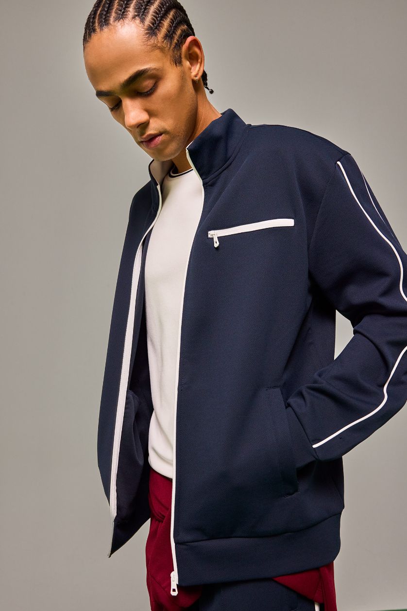 Man NAVY Standard Fit High Neck Sweatshirt