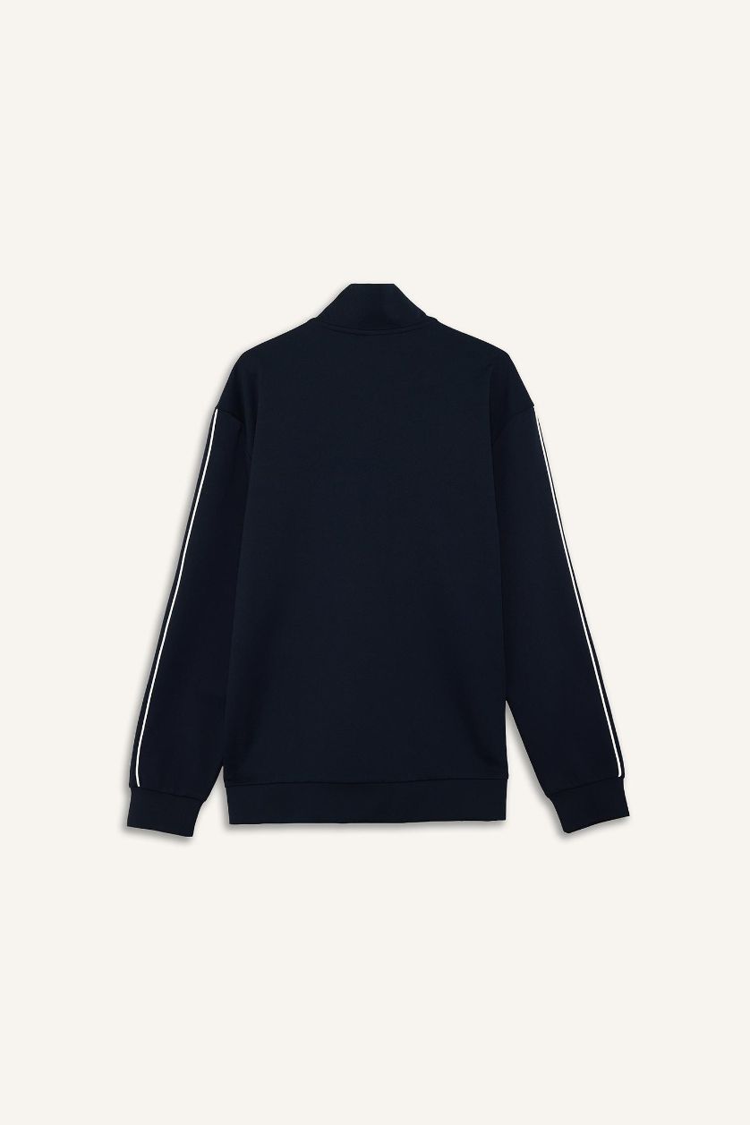 Man NAVY Standard Fit High Neck Sweatshirt