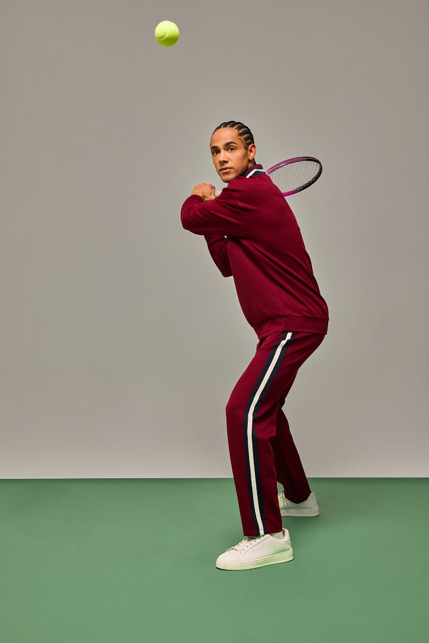 Man Bordeaux Standard Fit Jogger Pants