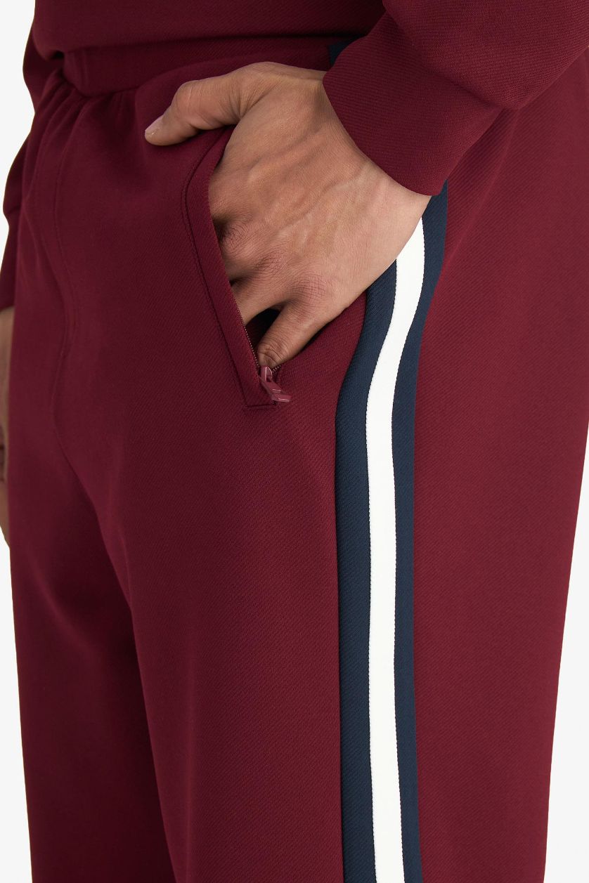 Man Bordeaux Standard Fit Jogger Pants