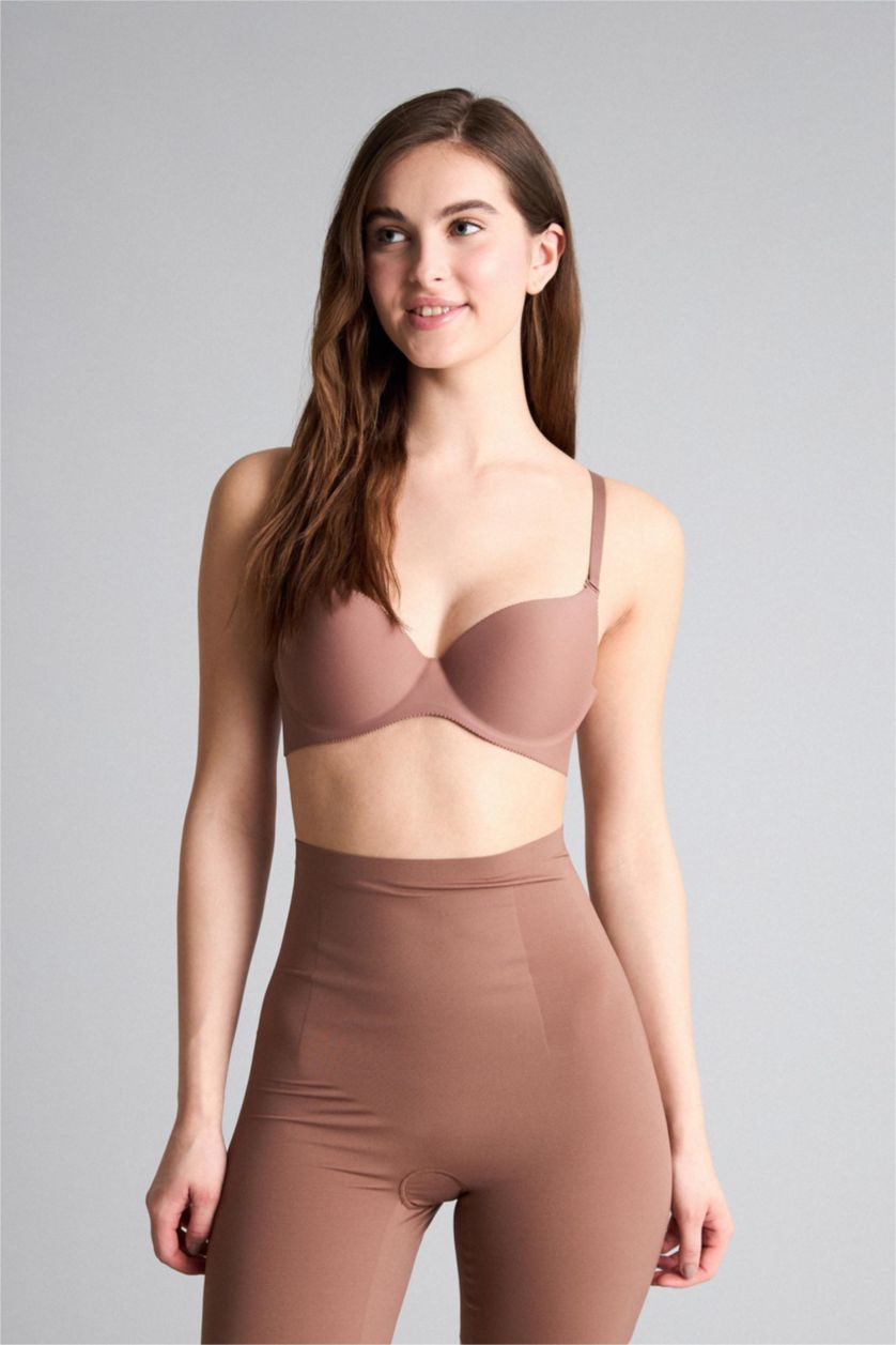 WOMAN Light Brown Underwired Semi-Padded Bra