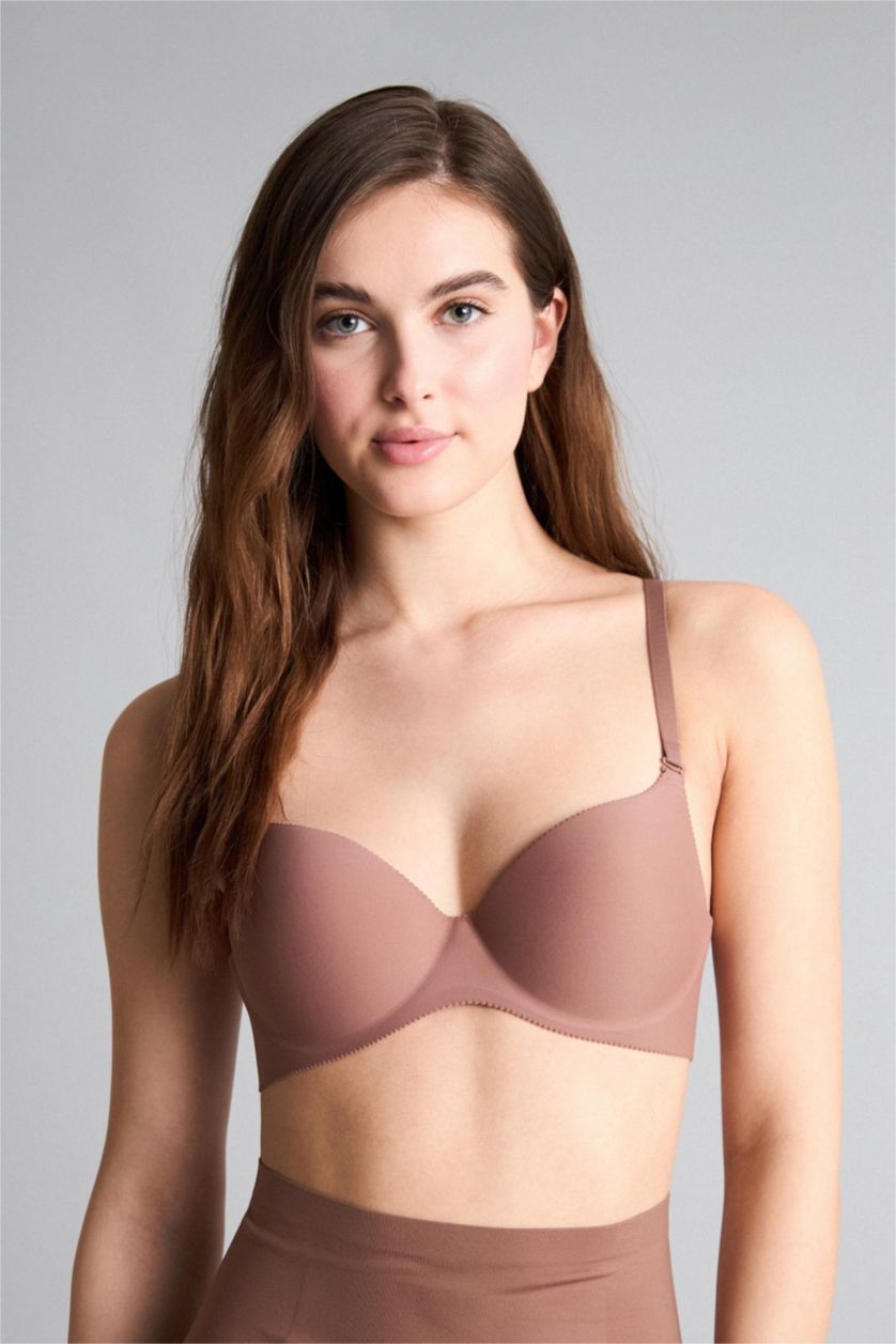 WOMAN Light Brown Underwired Semi-Padded Bra