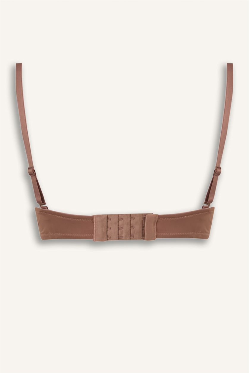 Kadın Açık Kahve Kaplı Yarım Dolgulu Straplez Sütyen