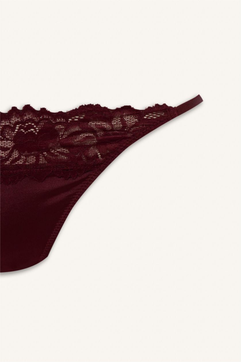 حريمي خمري كلوت ستان بتفاصيل دانتيل