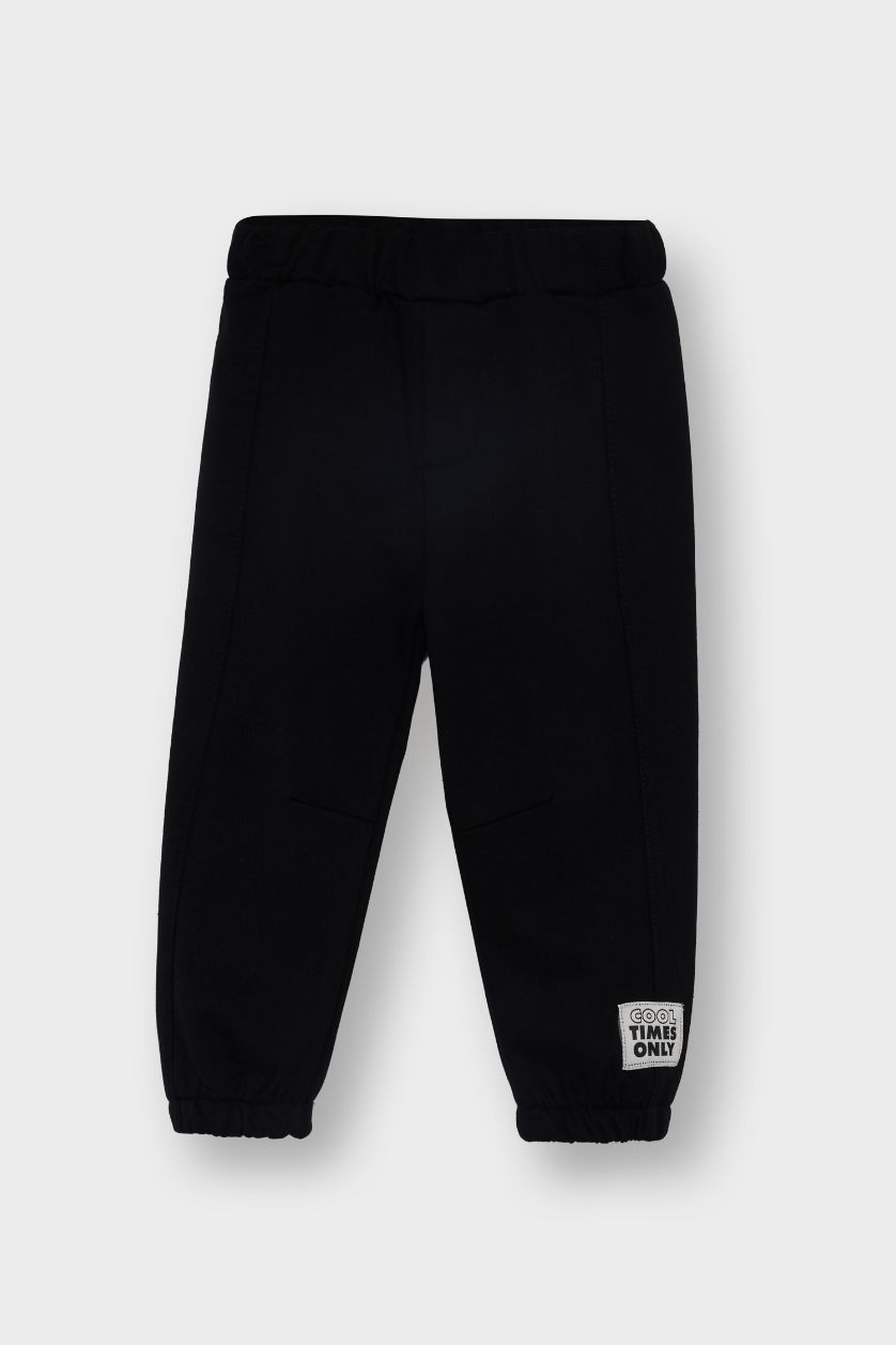 طفل صغير بيج بنطرون بجامة رياضي بيبي ولادي قماش خفيف قصة عادية - قطعتين