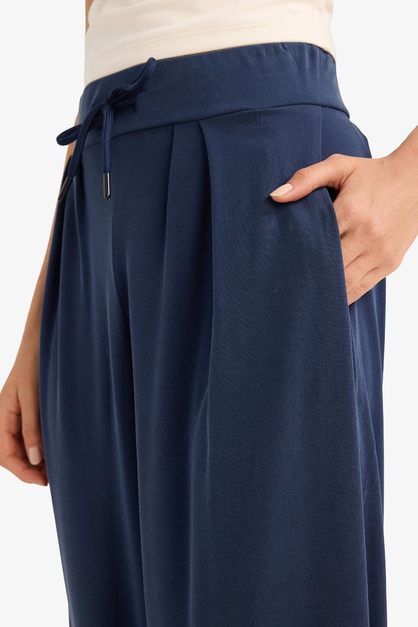 Woman NAVY Oversize Fit Modal Trousers