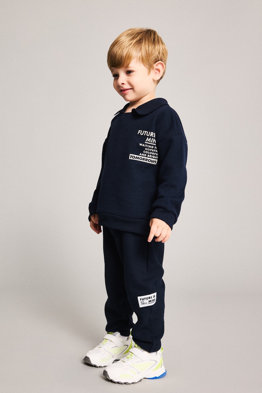 BABY BOY NAVY Baby Boy Printed Sweatshirt and Jogger Sweatpants Set