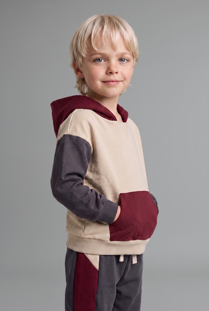 Erkek Bebek Antrasit %100 Pamuk Etiket Baskılı 2'Li Sweatshirt Erkek Bebek