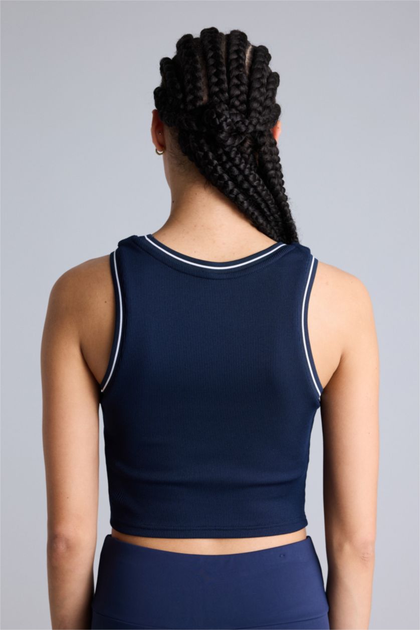 نساء كحلي كيمونه رياضي مضلع قصة عادية بياخة مستديرة