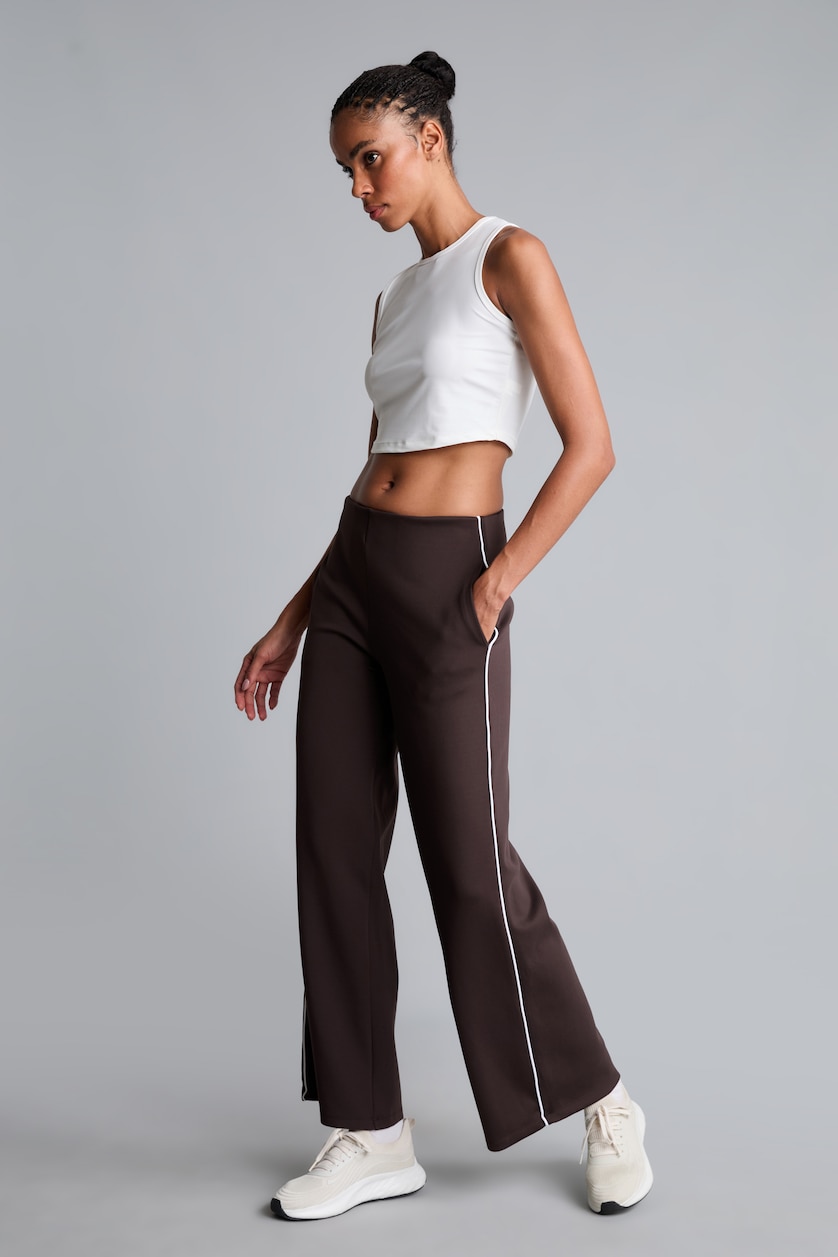 نساء بني Wide Leg Trousers