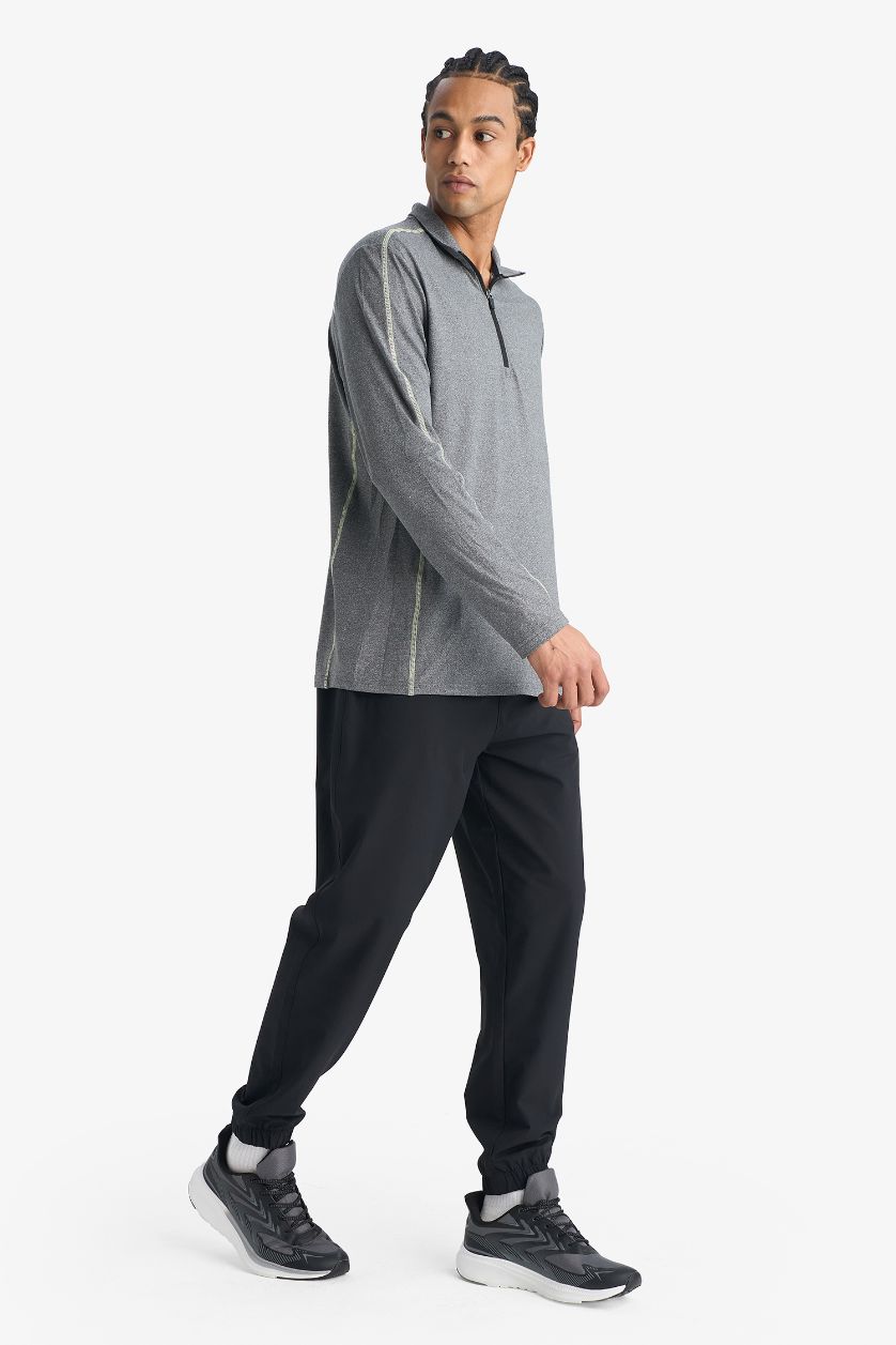 Man Black Slim Fit Woven Jogger
