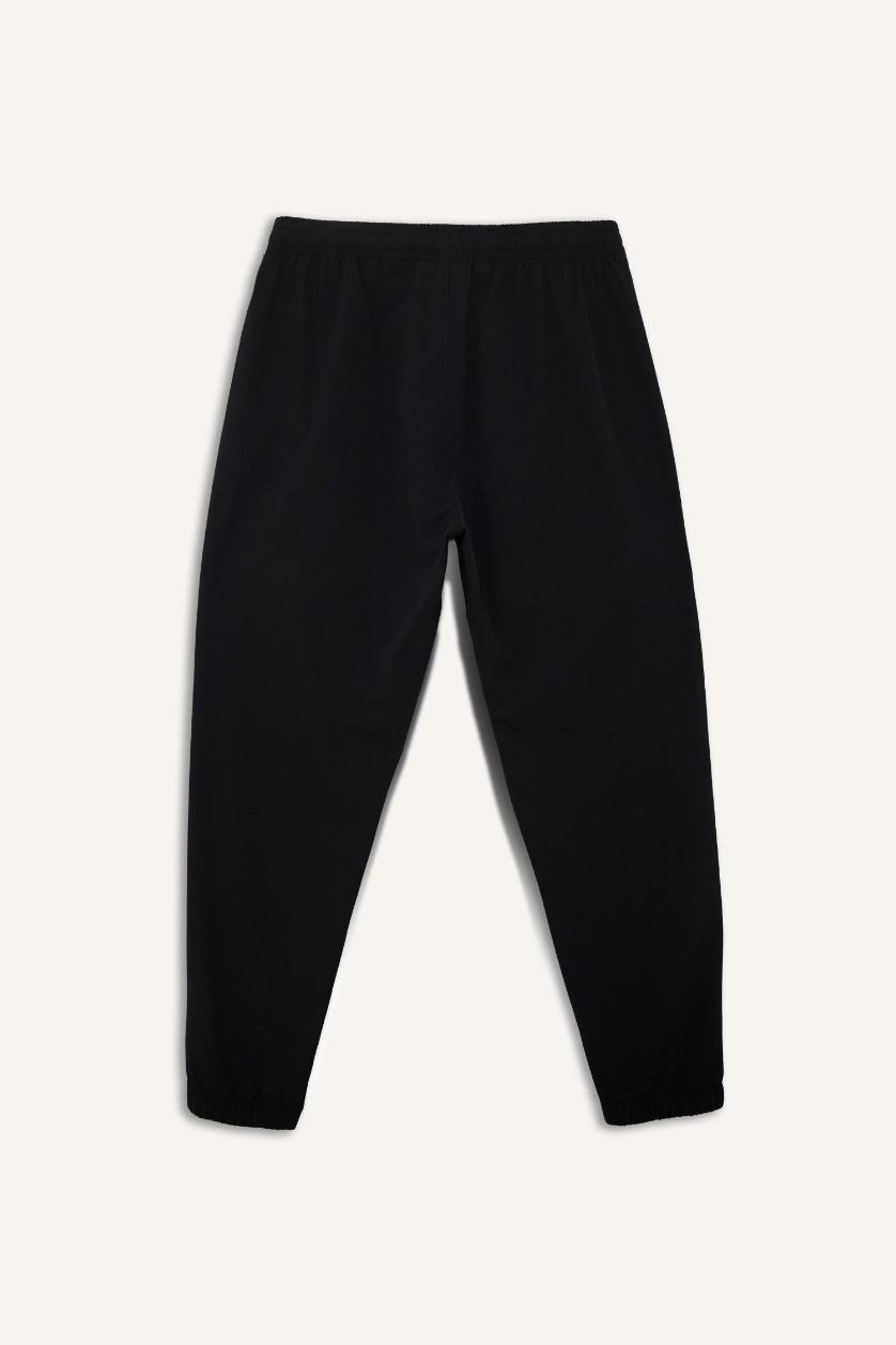 Man Black Slim Fit Woven Jogger
