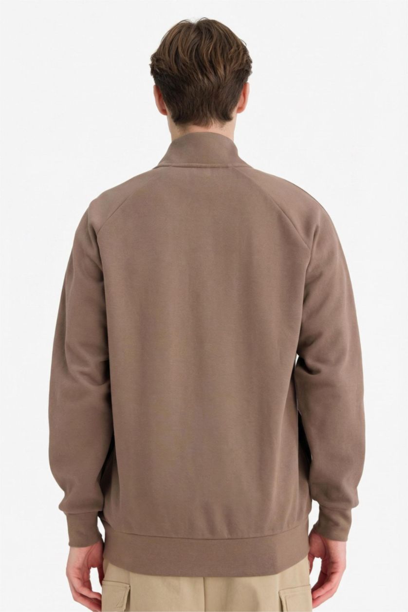 Мужчины Светло коричневый Дышащий кардиган Boxy Fit