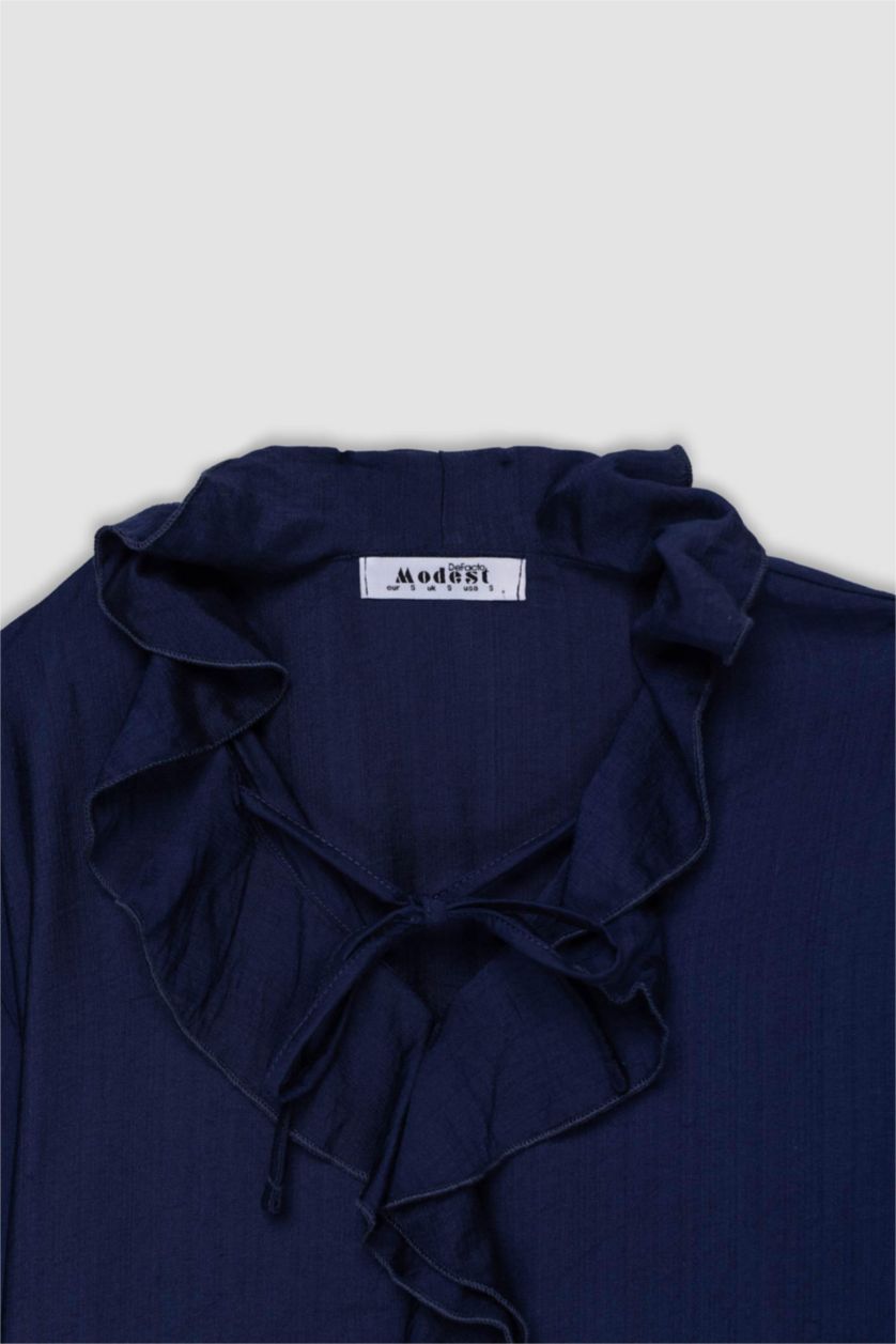 WOMAN NAVY Regular Fit Long Sleeve Tunic