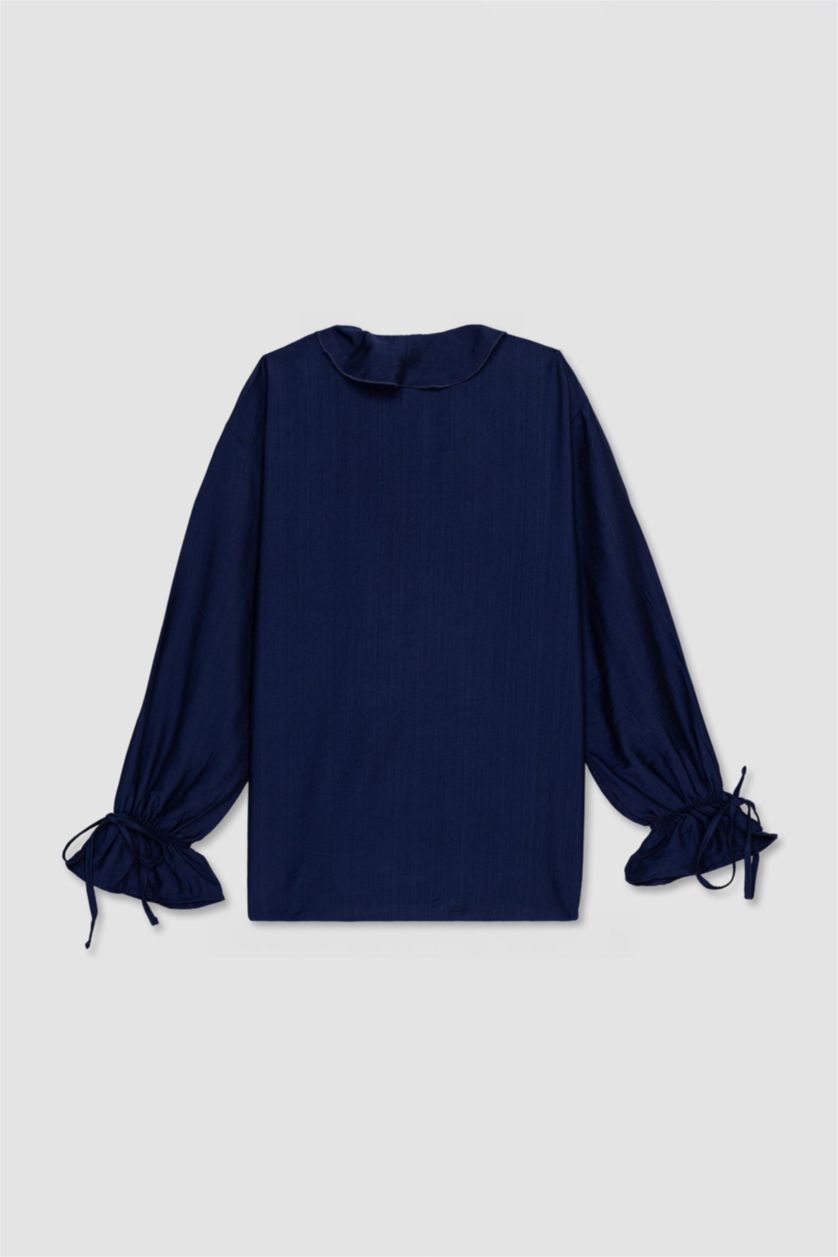 WOMAN NAVY Regular Fit Long Sleeve Tunic