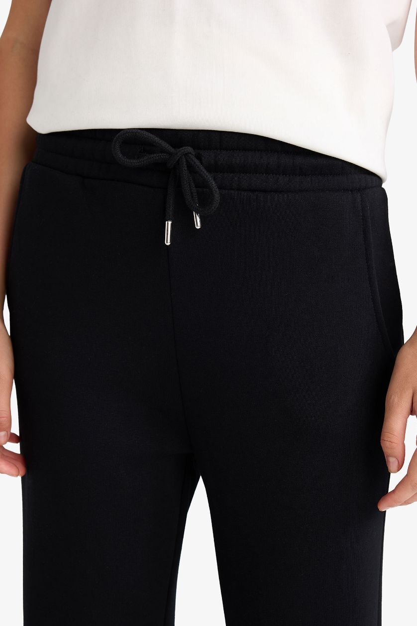 نساء أسود بنطرون بجامة رياضي جوجر سادة ثقيل