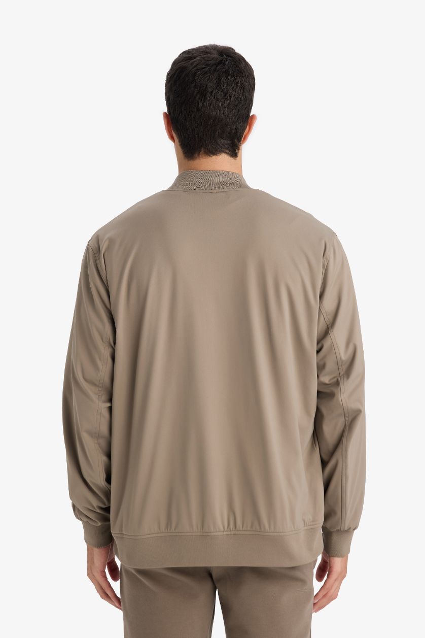 رجالي خشبي جاكيت خفيف سليم فيت مبطن