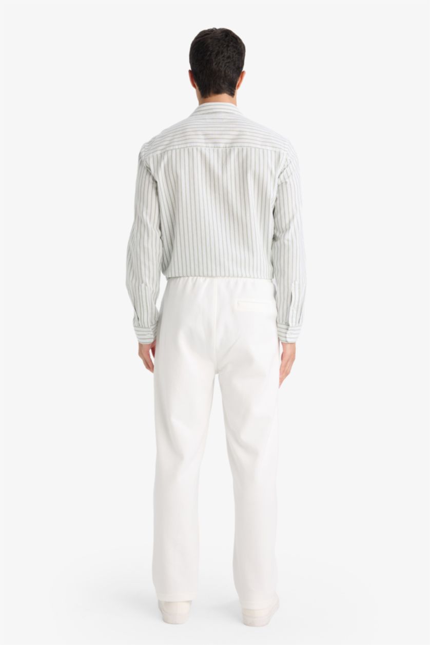 MAN White Wide Leg Trousers