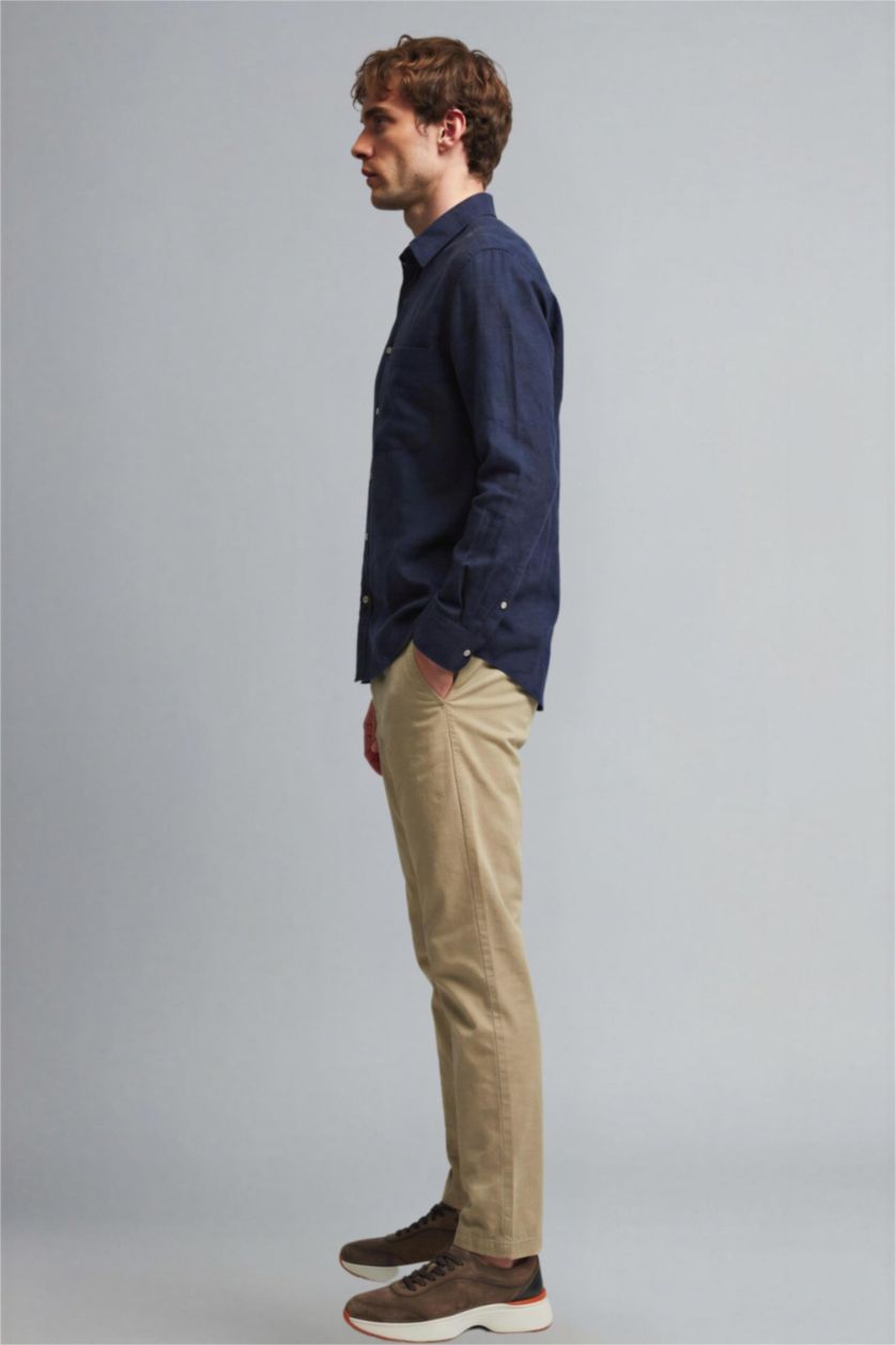 HOMME Beige Pantalon en coton