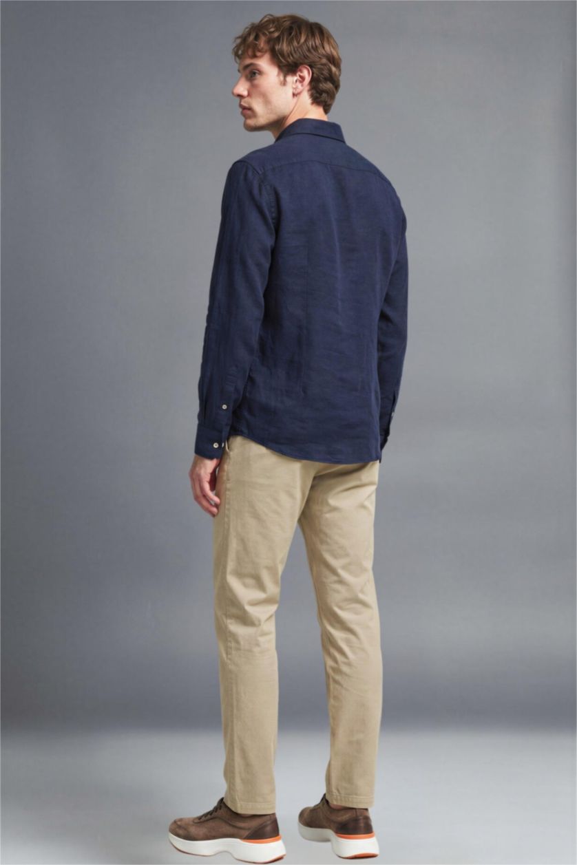 HOMME Beige Pantalon en coton