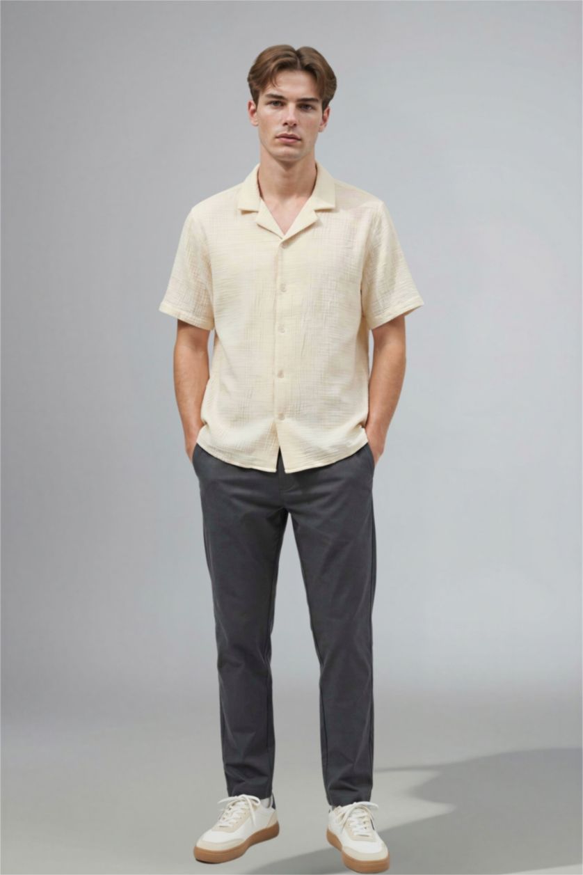 Мужчины Серый Брюки из 100% хлопка