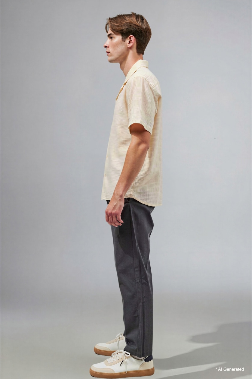 MAN Grey Cotton Trousers
