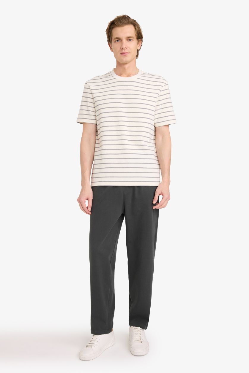 رجالي رمادي تيشيرت قطن 100%