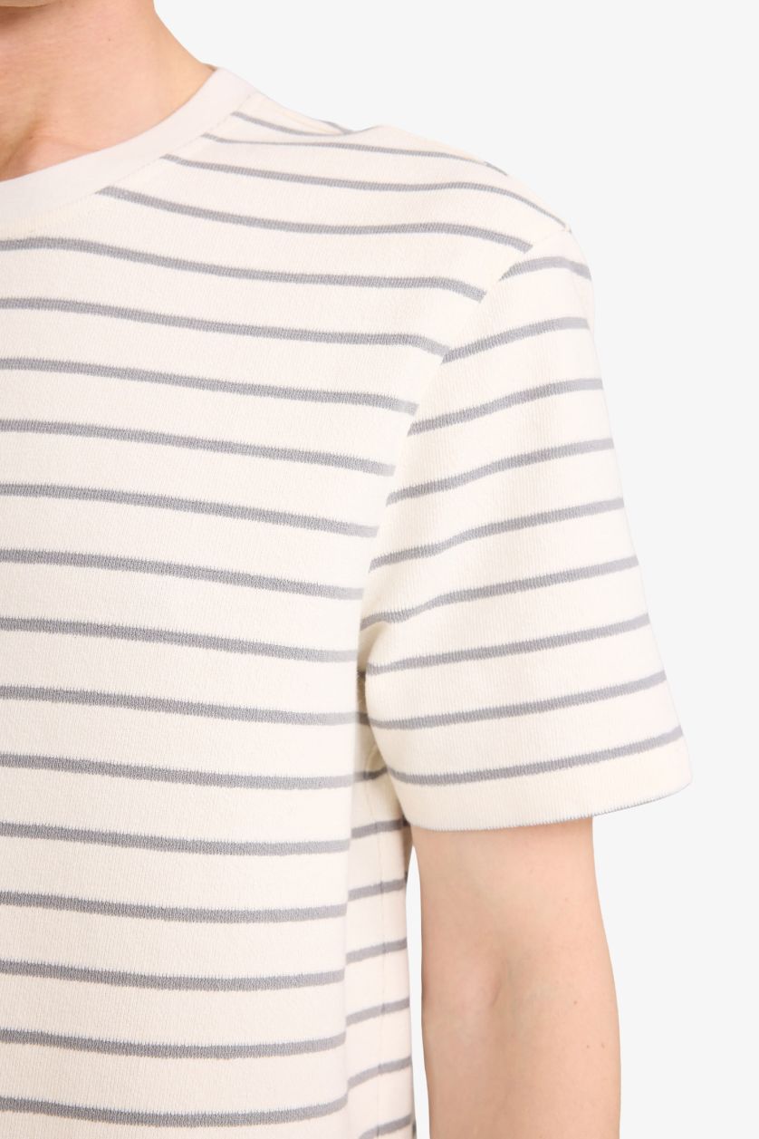 رجالي رمادي تيشيرت قطن 100%