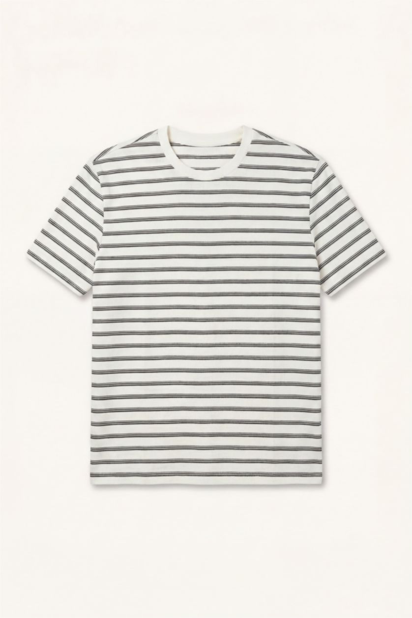 Men Ecru Cotton T-shirt