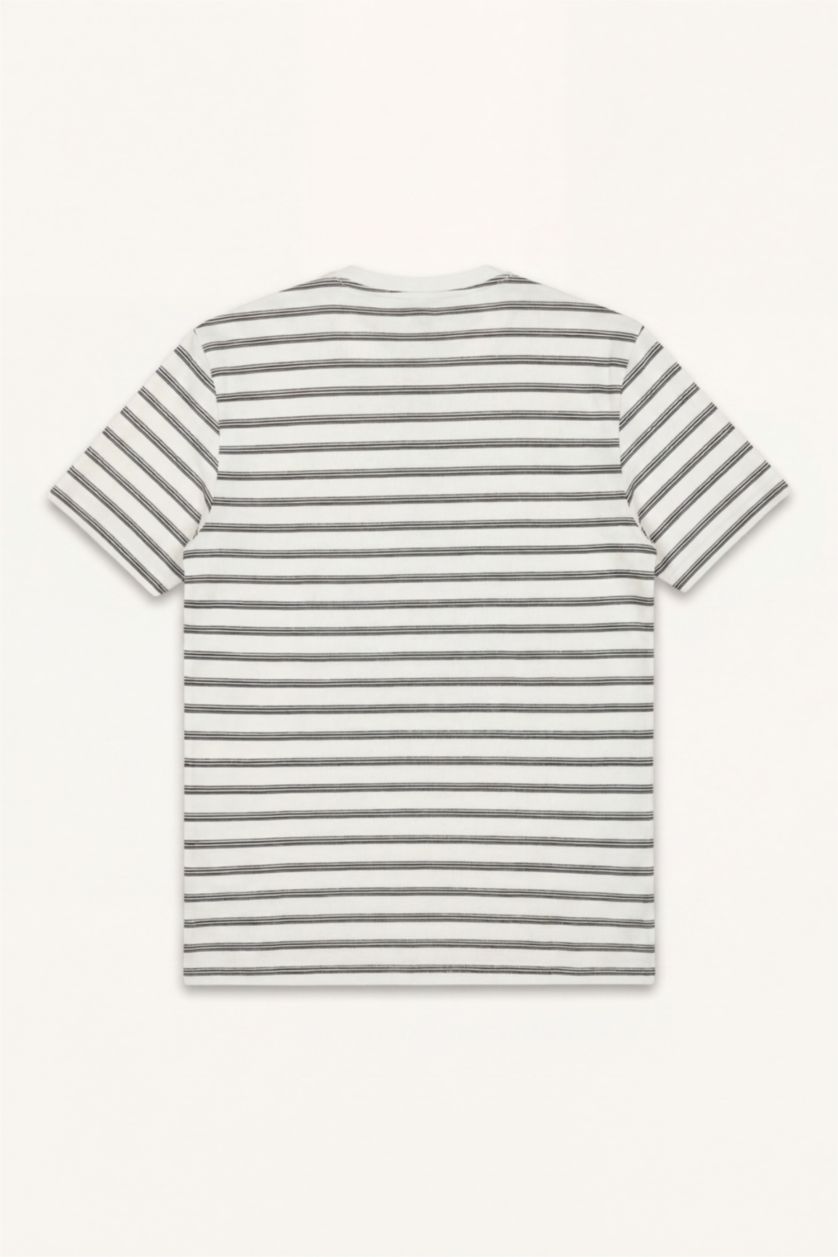 Men Ecru Cotton T-shirt