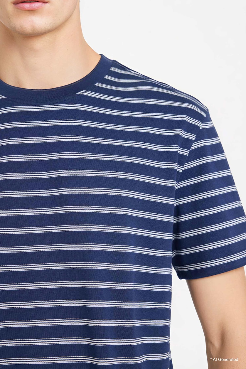 Men NAVY Cotton T-shirt
