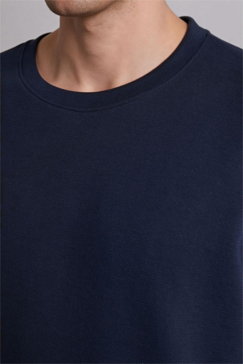 Man NAVY تيشيرت نص ردن