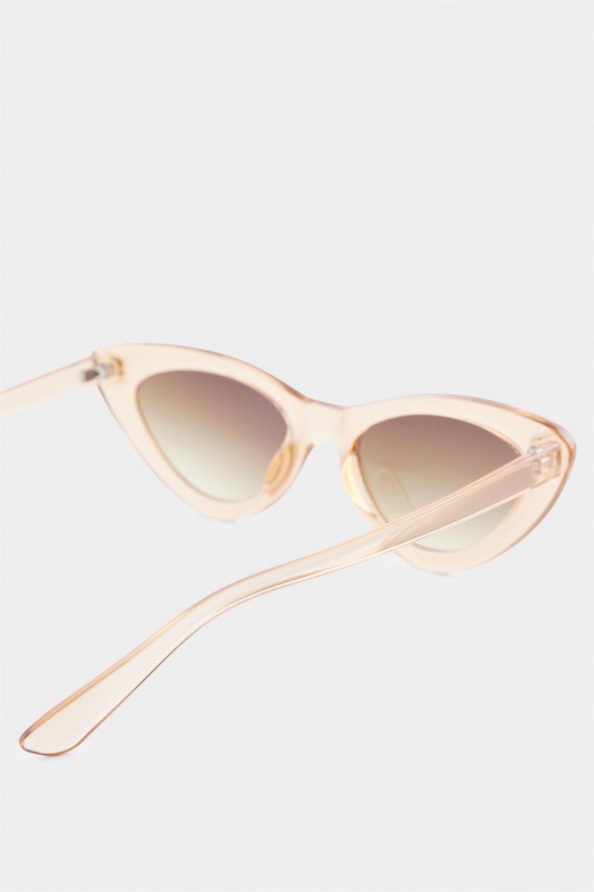 Kadın Bej DCEY x DeFacto Kadın Kedi Gözü Formunda Bej Güneş Gözlüğü