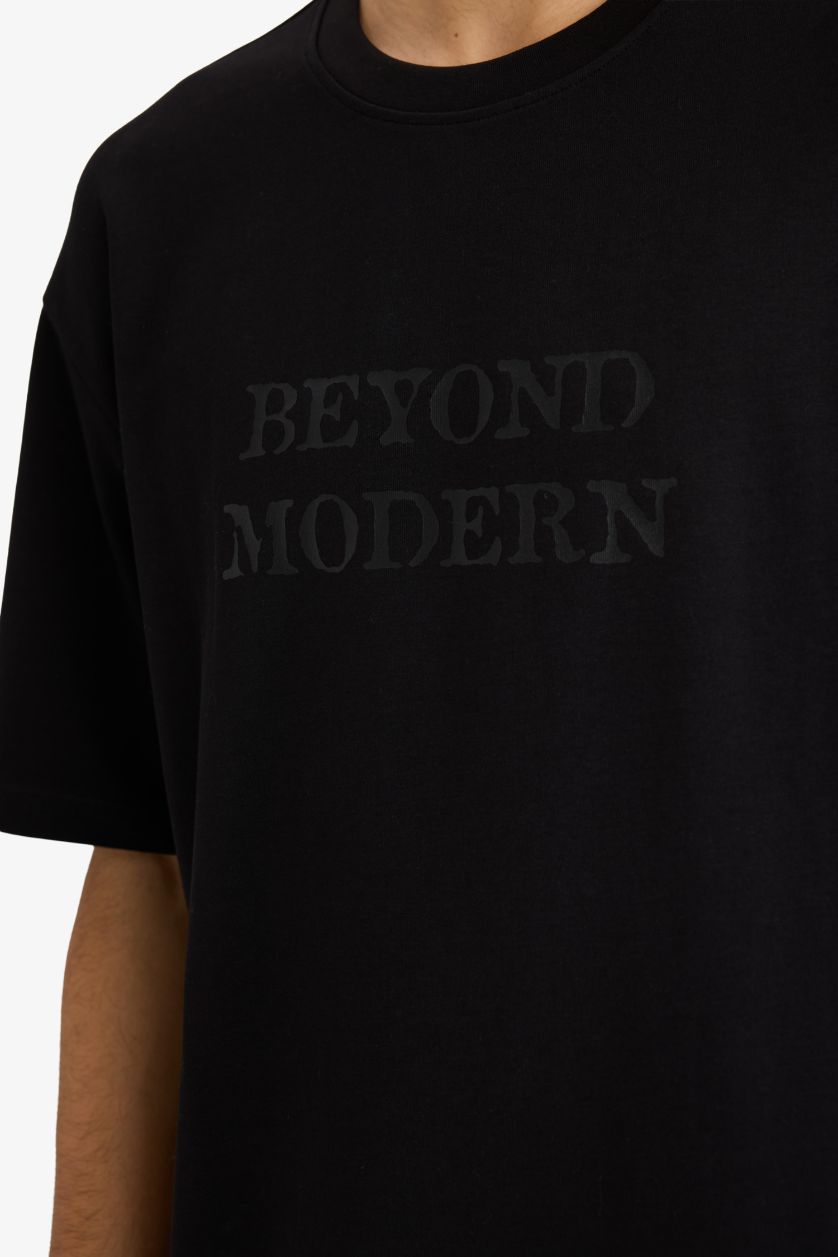 Erkek Siyah Nefes Alabilen Boxy Fit Tişört