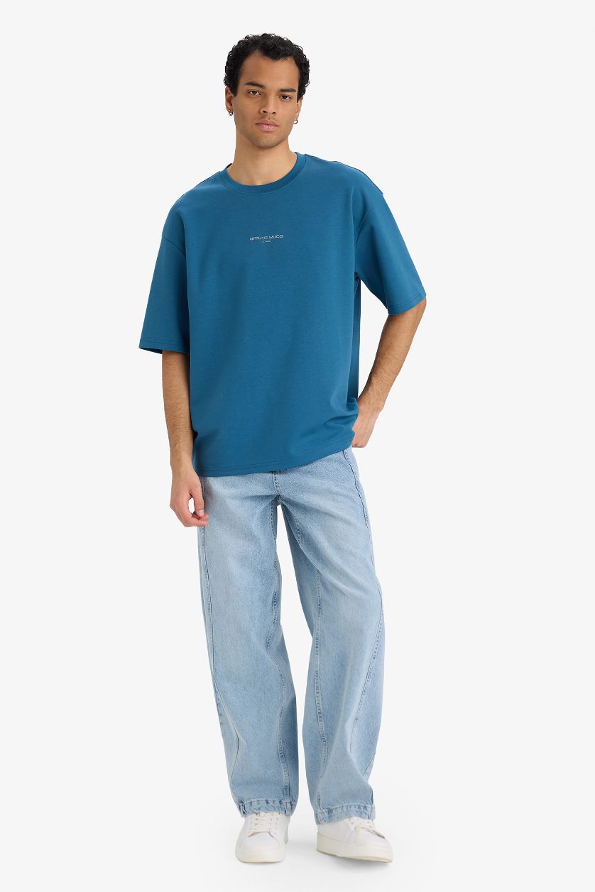 MAN Indigo Boxy Fit Crew Neck Short Sleeve T-Shirt