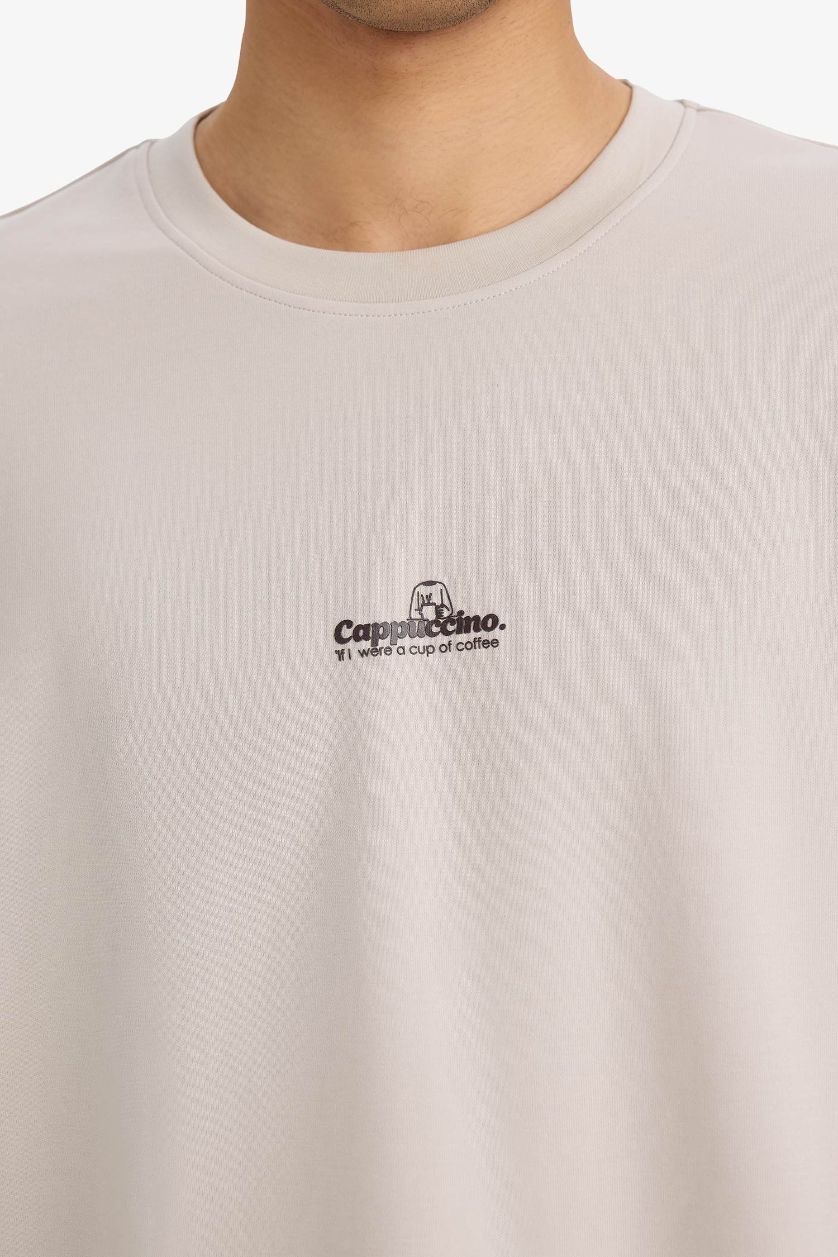 Erkek Taş Nefes Alabilen Boxy Fit Tişört