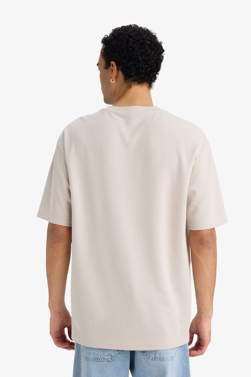 Erkek Taş Nefes Alabilen Boxy Fit Tişört