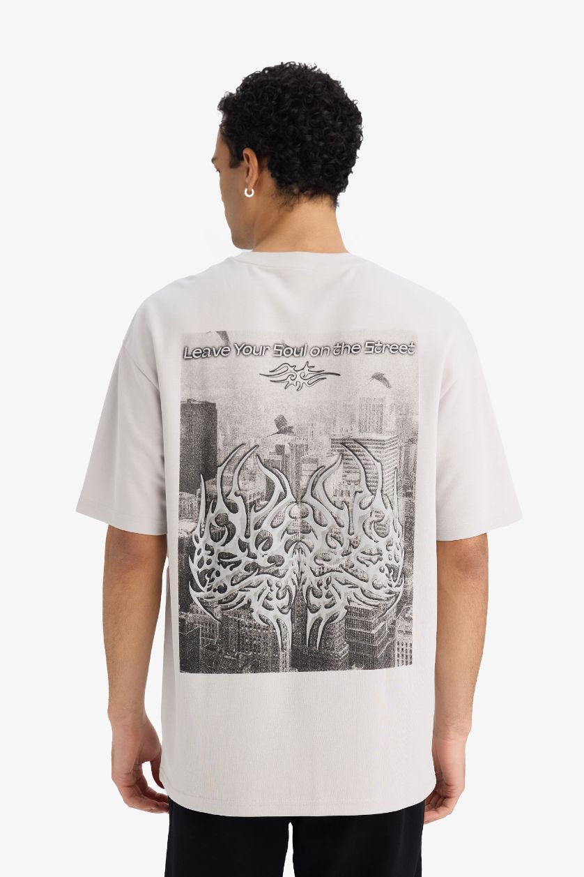 MAN Stone Boxy Fit Crew Neck T-shirt