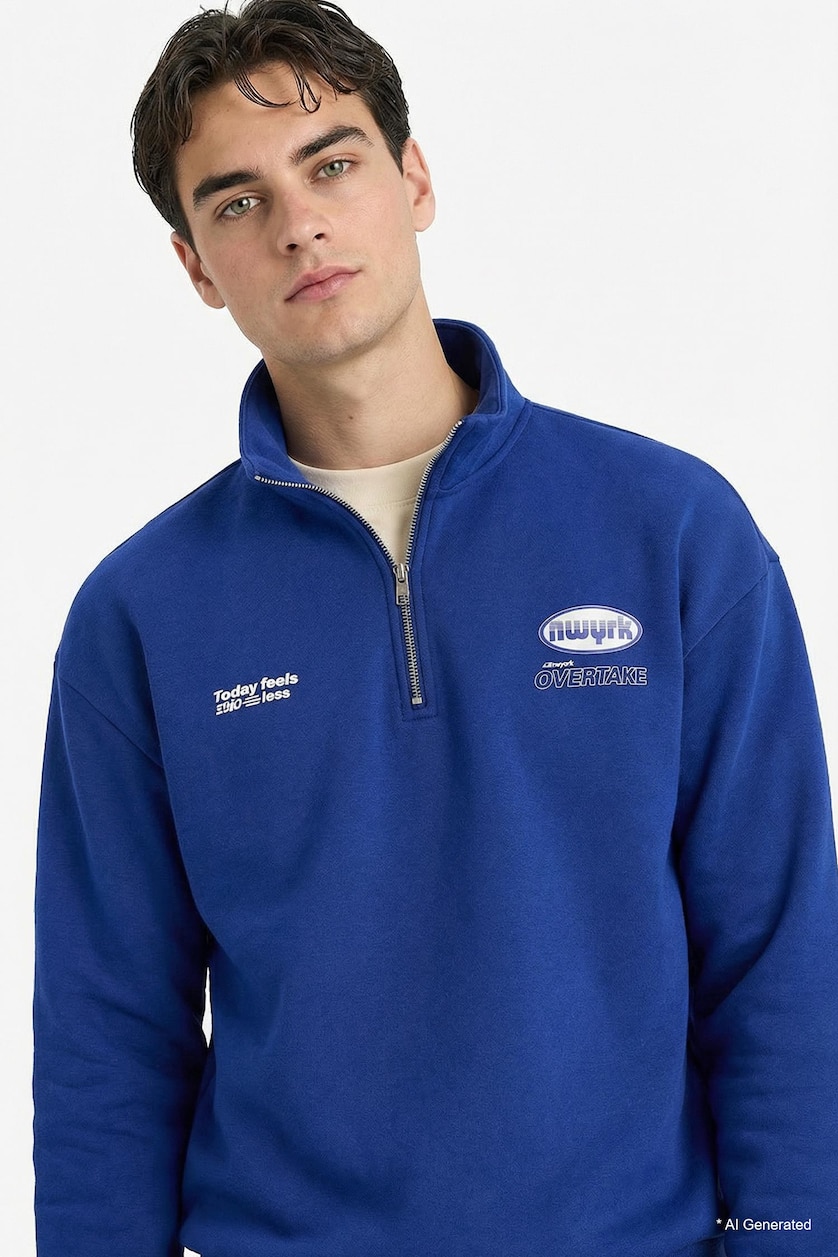 MAN Sax Boxy Fit Printed Long Sleeve Sweatshirt