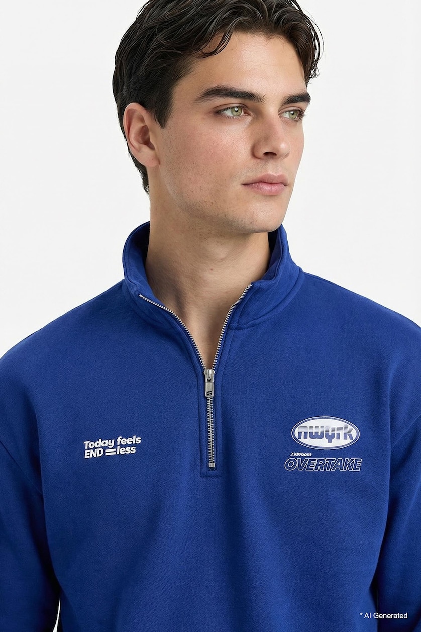 MAN Sax Boxy Fit Printed Long Sleeve Sweatshirt