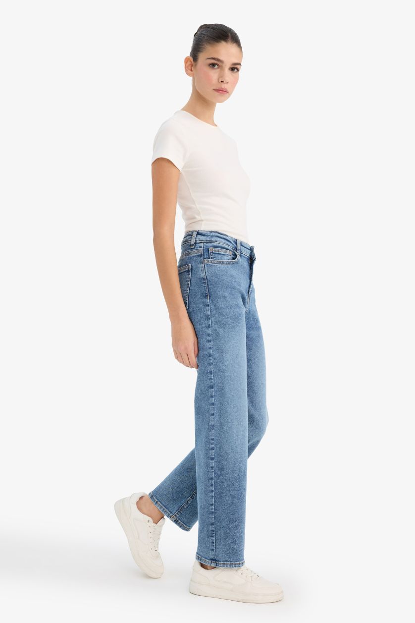 Woman Blue Denim Trousers