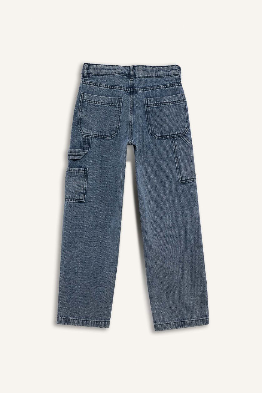 Erkek Çocuk - Genç Erkek Açık Yeşil Carpenter Fıt Jean Pantolon Erkek Çocuk