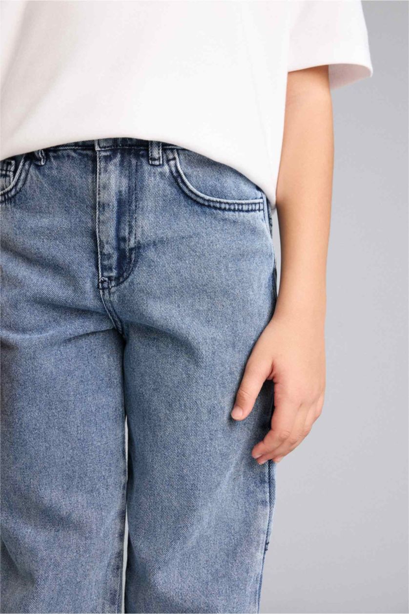 BOYS & TEENS Light Green Boy Carpenter Fit Jeans