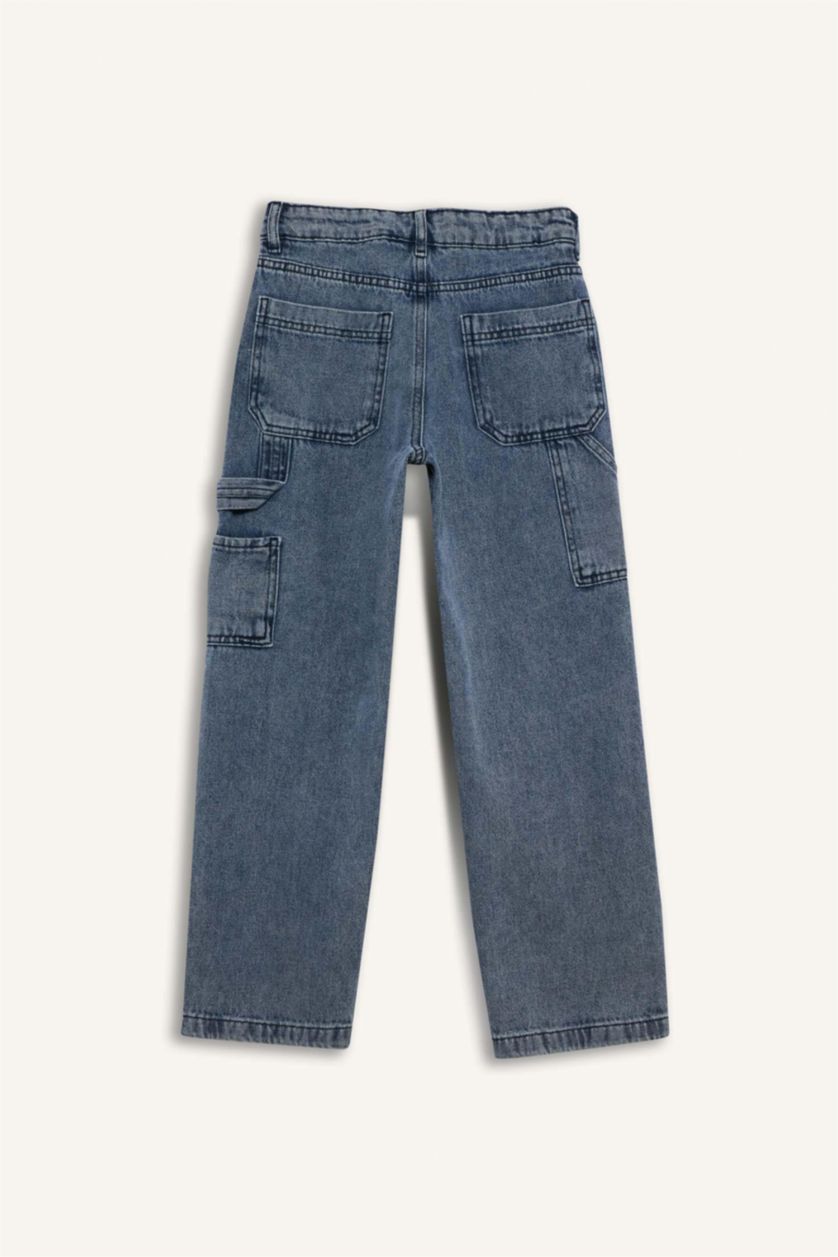 BOYS & TEENS Light Green Boy Carpenter Fit Jeans