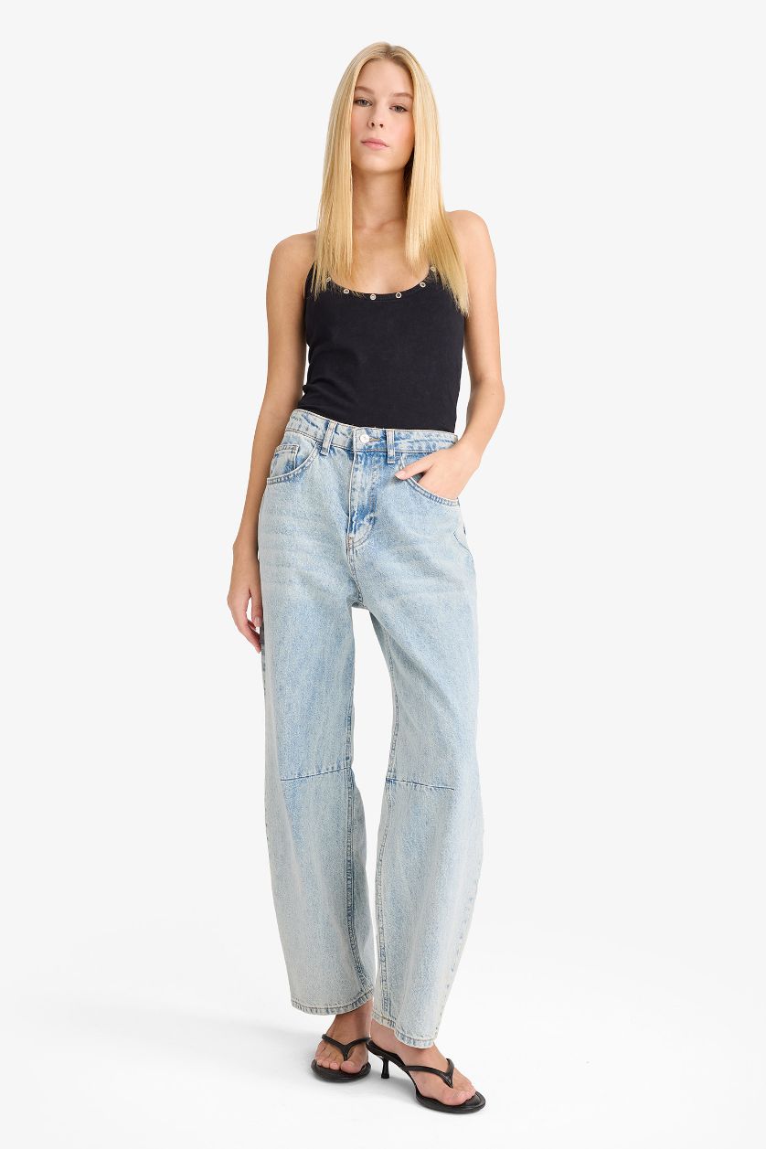 FEMME Noir Débardeur slim à col américain