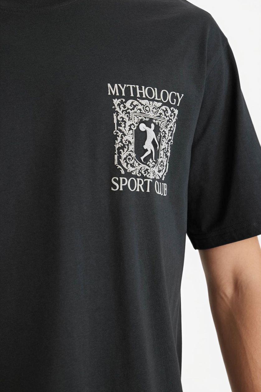 MAN Anthracite Boxy Fit Crew Neck Short Sleeve T-Shirt