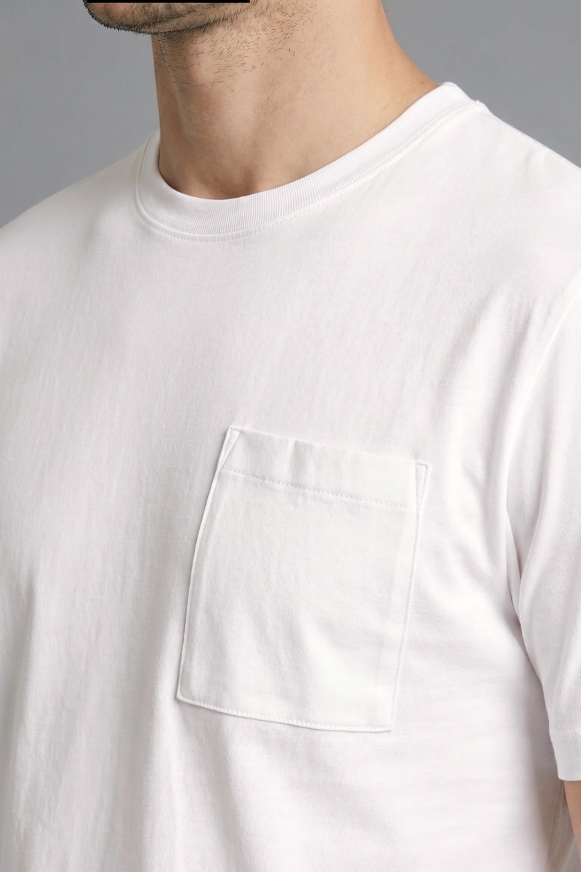 Men Ecru Regular Fit 100% Cotton Crew Neck Short Sleeve T-Shirt