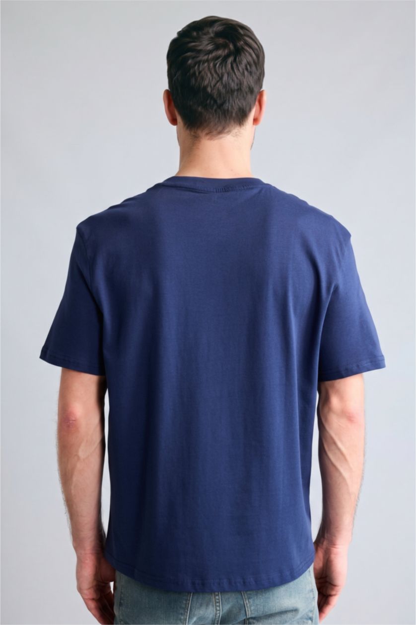 رجالي كحلي Regular Fit Short Sleeve T-Shirt
